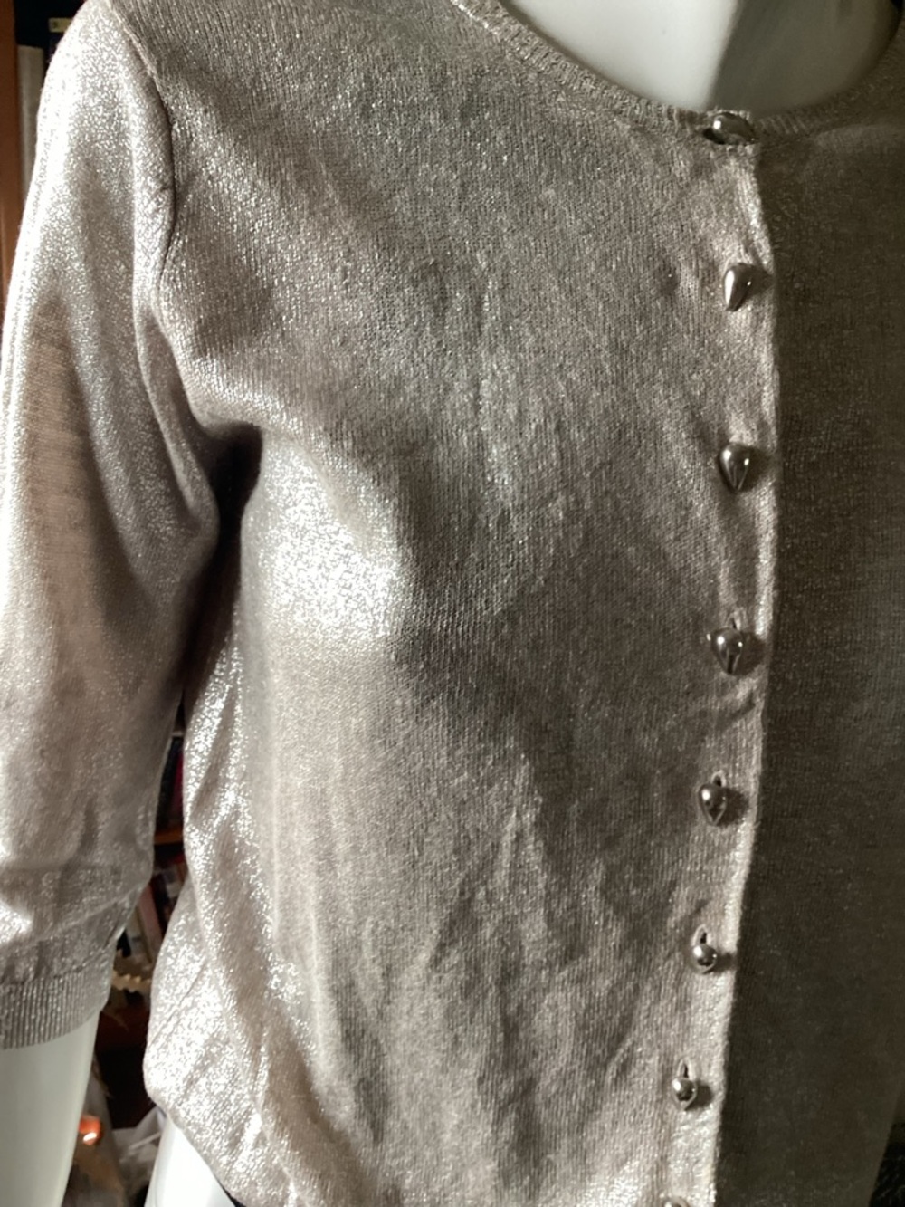 Nougat London Metallic silver cardigan